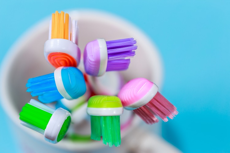 toothbrushes in a glass